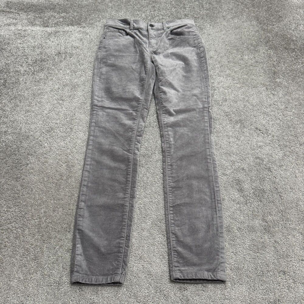 Ann Taylor Loft The Skinny Modern Fit Velvet Jeans Womens 0 Gray Stretch NWT